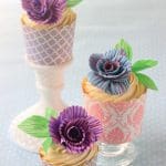 Edible Lace Turned Into Floral Cupcake Toppers!