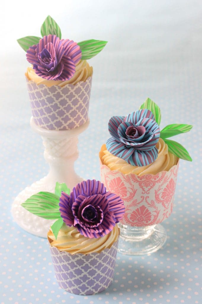 Edible Lace Turned Into Floral Cupcake Toppers!