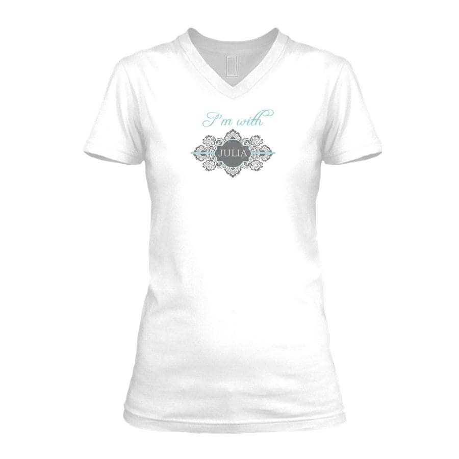 I’m with Julia/More is More Women’s V-Neck T-Shirt