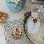 Vintage Valentines as Dressing Table Doilies