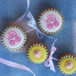 Stenciled Baby Rattle Cookies (Top)