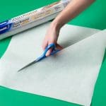 Step 1: Cut a Square of Parchment Paper in Half