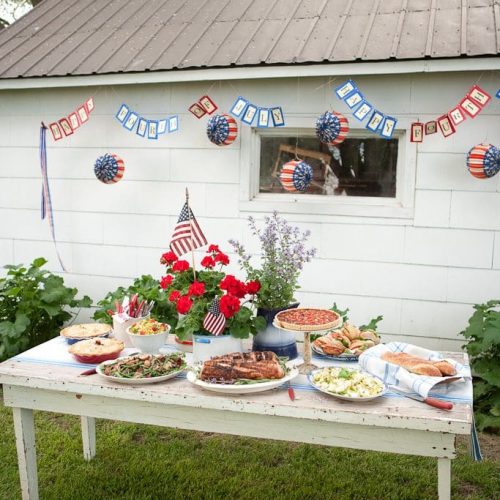Potluck Picnic - Table Far Angled