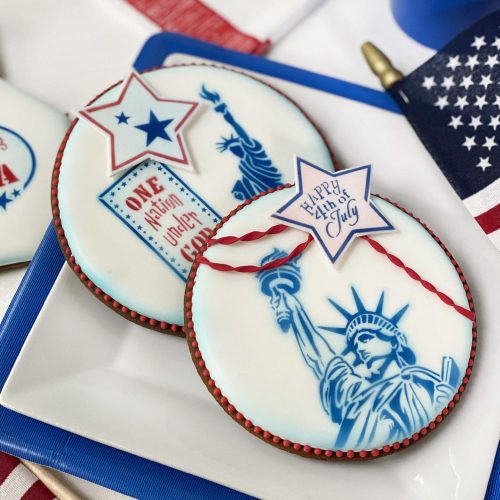 God Bless America - Message Cookie 3 - Stenciled Cookies Gallery