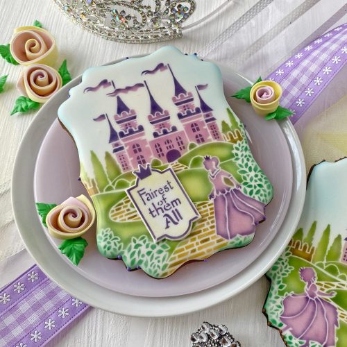 Fairest of Them All - Princess with Message -Stenciled Cookie Gallery