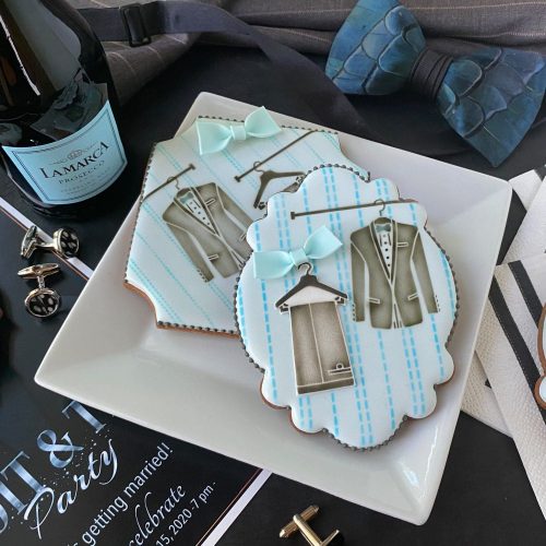 Groomsman - No Messages - Stenciled Cookies Gallery