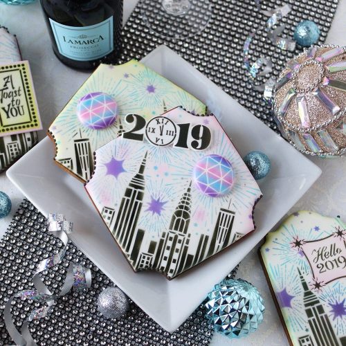 Ring in the New Year - No Message - Stenciled Cookies Gallery