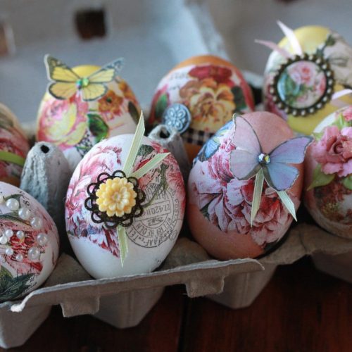 Easter Decoupage Eggs - Parties - More Distant View