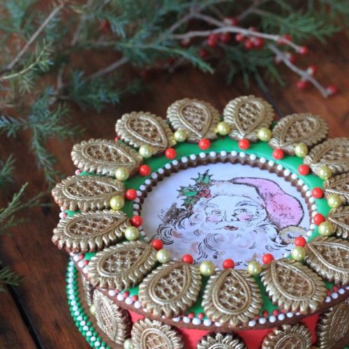 Gilded Santa Box - Gallery - 3-D  Cookies