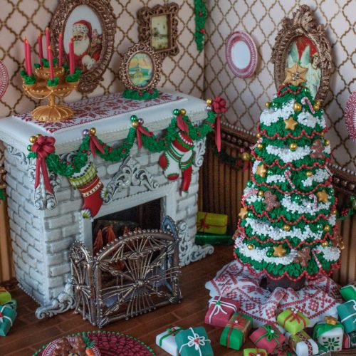 Fireplace Vignette - Horizontal View - 3-D Cookies Gallery