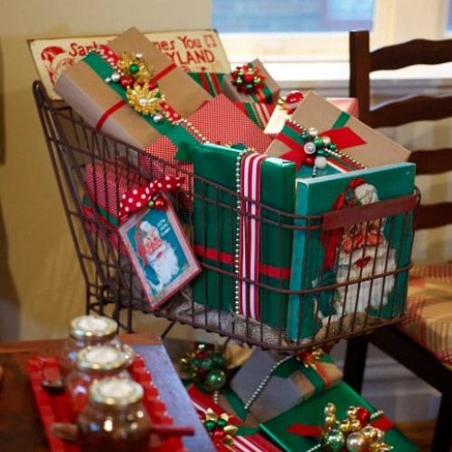 Green Christmas - Gift Cart Tighter Crop- Greg Rannells