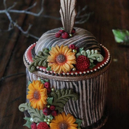 Woodland Cookie Box - Lid On and Slightly Brighter - 3-D Cookies Gallery