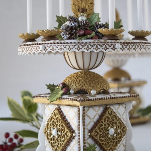 Christmas Candelabra - Side View - 3-D Cookies Gallery