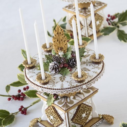 Christmas Candelabra - Unlit Top Down - 3-D Cookies Gallery