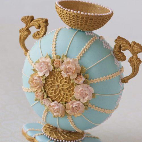 Blue Rose Vase Front Angled - Gallery - 3-D Cookies