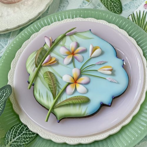 Plumeria Cookies - Single Vertical - 2-D Cookies Gallery