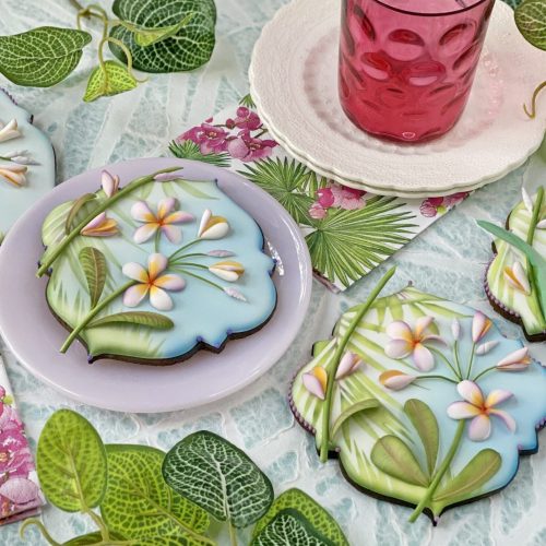 Plumeria Cookies - Horizontal 3 - 2-D Cookies Gallery