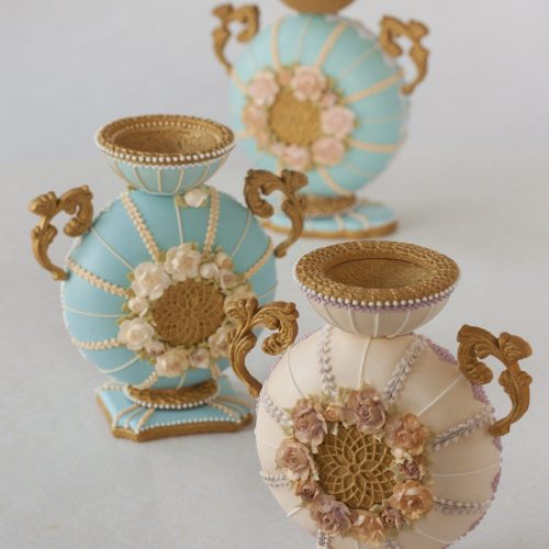 Rose Vase Trio Vertical 1 - Gallery - 3-D Cookies