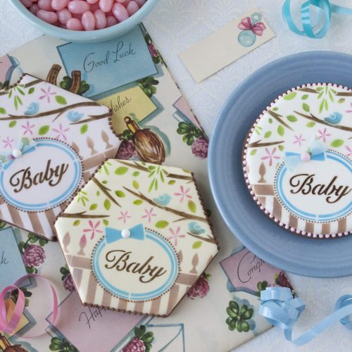 Baby - Horizontal Blue Plate 1 - Stenciled Cookies Gallery