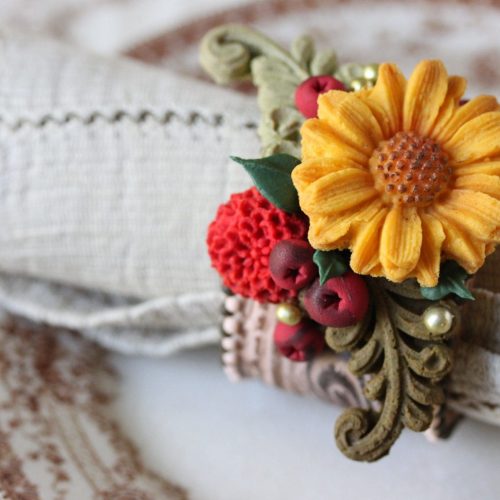 Thanksgiving Napkin Ring - Close-up - 3-D Cookies Gallery