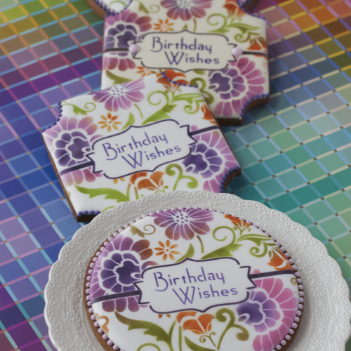 Birthday Wishes - Opener Vertical - Stenciled Cookies Gallery