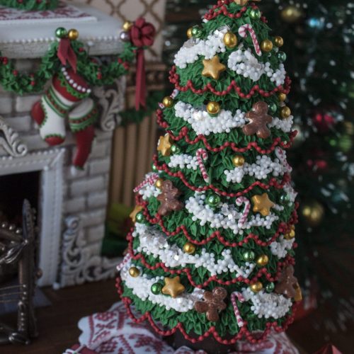 Christmas Tree with Red Garland - 3-D Cookies Gallery