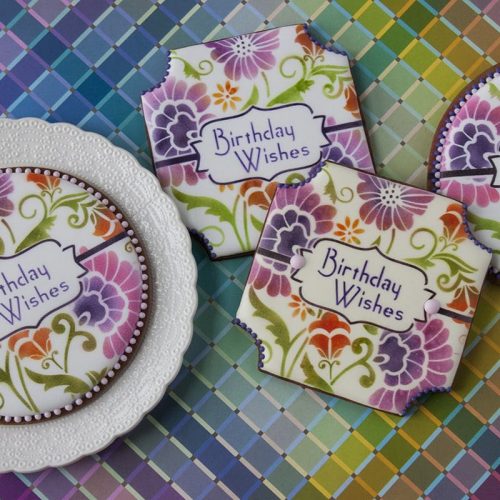 Birthday Wishes - Opener Horizontal - Stenciled Cookies Gallery