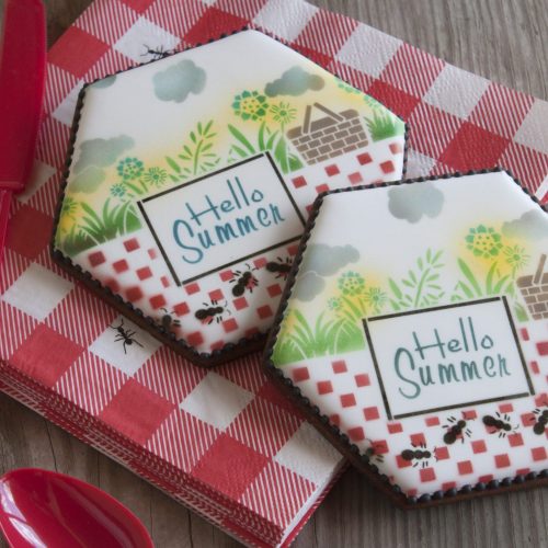 Hello Summer - Horizontal - Stenciled Cookies Gallery