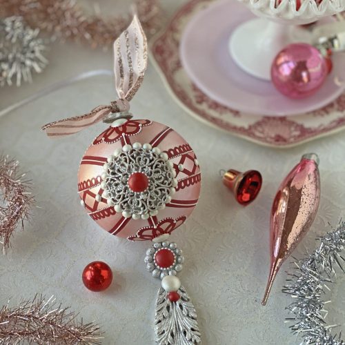 One Sweet Christmas - Big Pink Ornament with Soft Background 2 - 3-D Cookies Gallery
