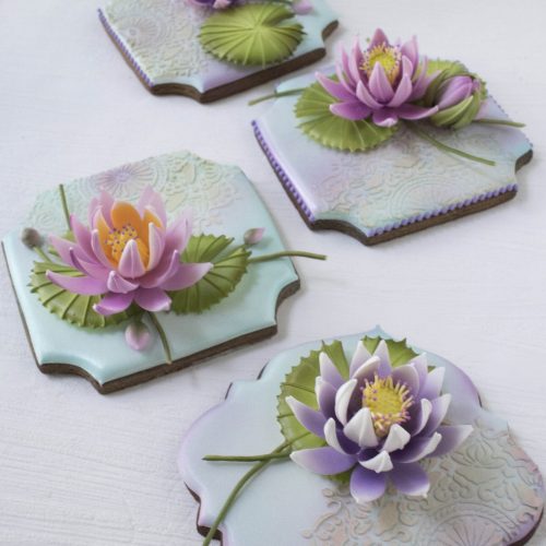 Lotus and Marigolds - Lotus Quartet - 2-D Cookies Gallery