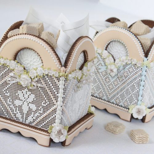 Needlepoint Boxes - Two Tan - Gallery - 3-D Cookies