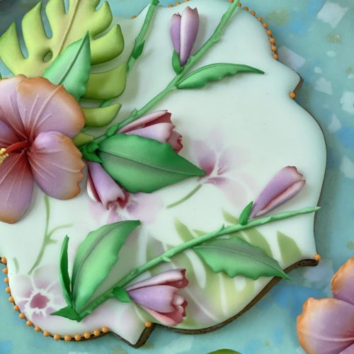 Hibiscus Cookies - Super Close View - 2-D Cookies Gallery