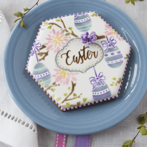 Easter Whimsy - Super Close-up - Stenciled Cookies Gallery