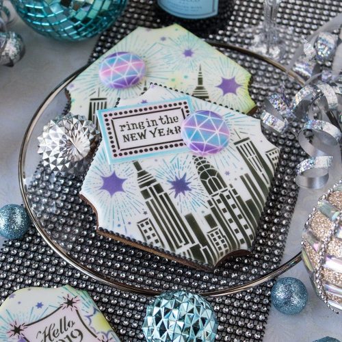 Ring in the New Year - Message 1 - Stenciled Cookies Gallery