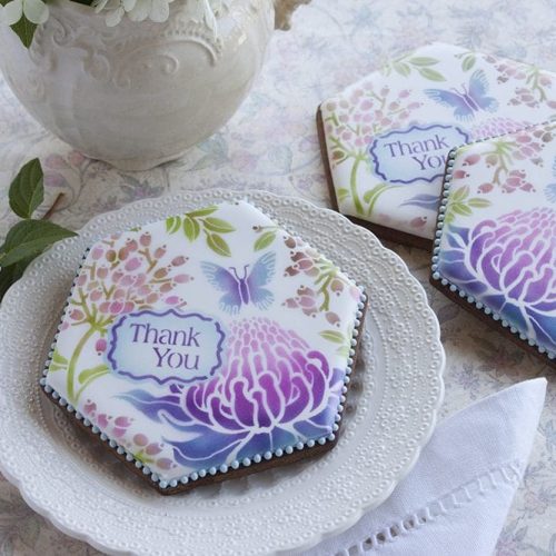 Thank You Prettier Plaques - Opener - Stenciled Cookies Gallery