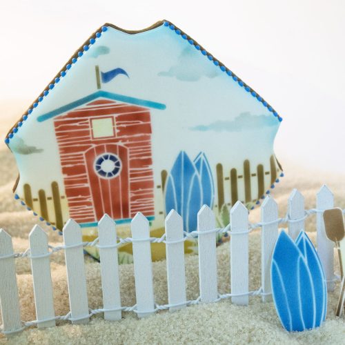 Beach Cabana - No Message - Stenciled Cookies Gallery