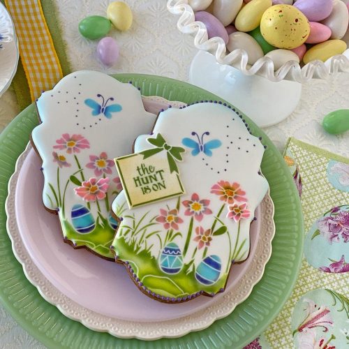 Hopping Into Spring - Message Cookies 2 - Stenciled Cookies Gallery