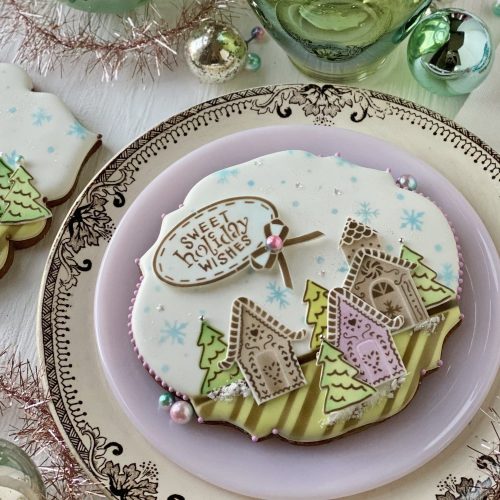 Closer Look at Gingerbread Village on Fairbank Plaque