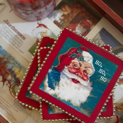 Green Christmas - Santa Coasters - Greg Rannells