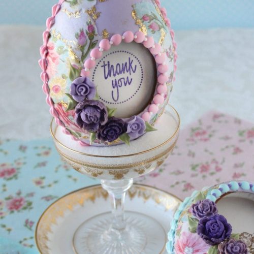 Single Decoupage Egg in Sugar - Gallery - 3-D Cookies - Brighter