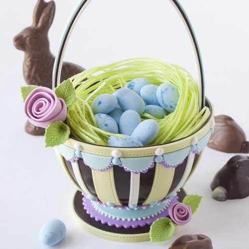 Striped Chocolate Easter Basket - Other Sweets