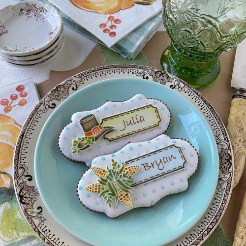 More Layered Fondant Appliqués Using Custom Name Stencils