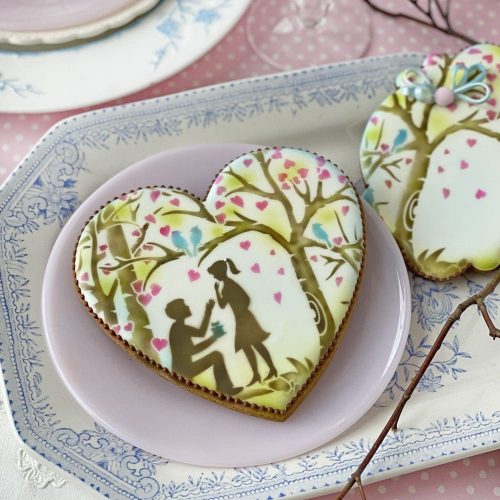 Sweethearts - Heart with No Message - Stenciled Cookies Gallery