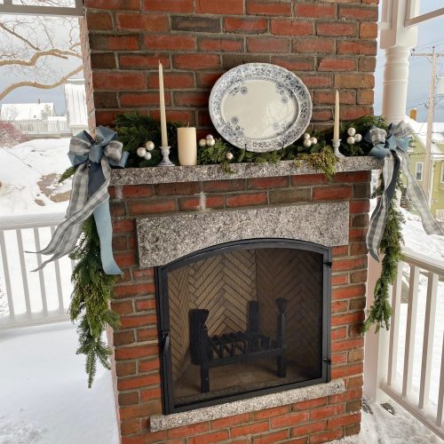 Wintry Warmth - Outdoor Mantel