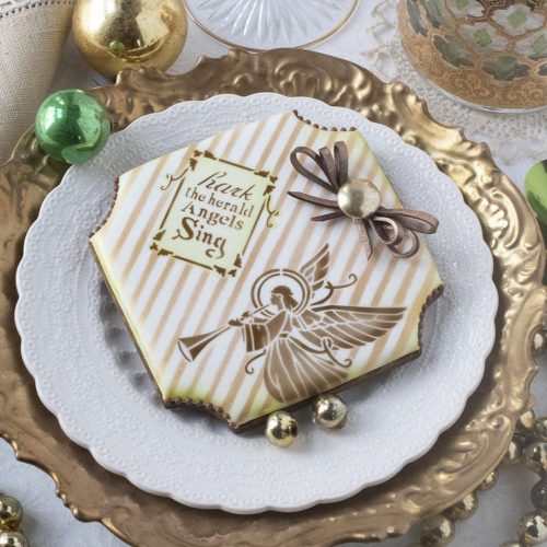 Joyeux Noel - Square Message 1 - Stenciled Cookies Gallery