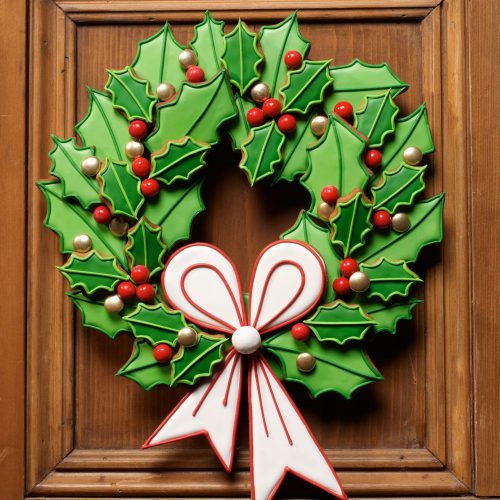 Ultimate Cookies Wreath on Brown - 2-D Cookies Gallery